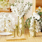 Arch Wedding Table Numbers 1-10 with Stands - 5.5x7 Inch, Clear - Image 3