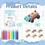 WinnerWhy Baby Shower Games Decorate a Car Craft Kit, Blue Bear - Image 2