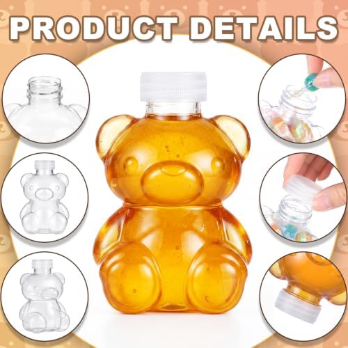 24 Set Graduation Cap Bear Jars Graduation Candy Boxes Containers Plastic Clear Bear Jars with Black Grad Cap and Tassel Grad Gifts Bulk for Party Favors Decorations (200 ml,Clear Eyes) - Image 4