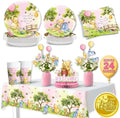 106 Pc Pink Winnie Baby Shower Decorations Girl – Pooh Tableware, Serves 24 by RainMeadow