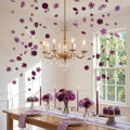 Sliner 8 Pcs 52.5 ft Artificial Flower Garland Hanging Decorations Dangling Fake Flowers with Hooks Spring Party Decorations for Wedding Background Arch Birthday Baby Shower Home Garden Decor (Purple) by Sliner