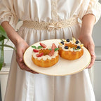 PULOTE 100PCS Ivory Plastic Plates - Cream Plastic Disposable Heavy Duty for Party & Wedding - Include 50 Each (Dinner & Dessert) Plates - Image 6