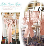 60 PCS Rose Gold Satin Chair Sashes, 7 x 108 Inch - Image 6