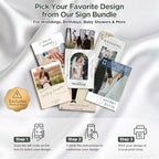 Wedding Sign Holder Adjustable up to 5.7 FT Tall - Welcome to Our Wedding Sign Stand with Design Bundle, Hanging Straps & Water Bags (Black) - Image 3