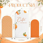Tingjoo 3 Pcs a Little Cutie is on The Way Baby Shower Arch Backdrop Cover - Image 4