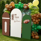 3 Pcs 1st Year Down Birthday Arch Cover First Year Down Football Backdrop - Image 6