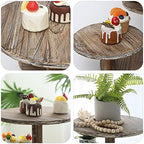 SwallowLiving 5 Tier Round Cupcake Tower Stand for 60 Cupcakes Wooden Cake Stands Farmhouse Tiered Tray Decor Cupcake Display for Birthday Graduation Baby Shower Tea Party and Wedding - Image 6