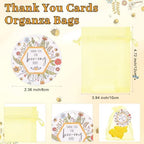 50 Sets Bee Themed Soap Bulk Baby Shower Return Gifts Including Mini Bee Handmade Soaps with Thank You Tags and Organza Bags Gender Reveal Party Favor for Guests Birthday Decorations - Image 3