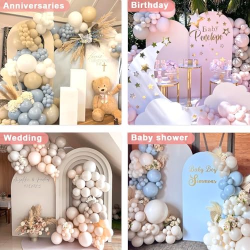 Queension 7.2FT&6.6FT Arch Backdrop Stand, Wedding Arch for Ceremony, Gold - Image 5