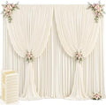 50ft x 12ft Champagne Backdrop Curtains Wrinkle Free Backdrop Curtain for Wedding Parties Fabric Backdrops Drapes Back Drop Cloth Bridal Shower Stage Curtains Wedding Decorations for Reception by Tao-GePartyDecorations