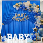 30ft×10ft Wrinkle Free Royal Blue Backdrop Curtain for Parties, 6 Panels 5×10ft Soft Silky Polyester Blue Photo Backdrop Drapes for Boss Baby Birthday Party Wedding Photography Background - Image 6
