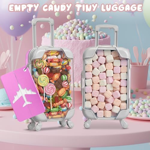 Teecyhooo 20 Pcs Mini Suitcase and 20 Pcs Metal Luggage Tags with Card - Image 4