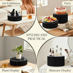 Foldable Cake Stand, Reusable Buffet Risers with Acrylic Tops, 6 Pcs, Black - Image 5