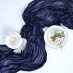 16 Pack Navy Blue Cheesecloth Table Runner 23 x 120 Inch 10Ft - Image 6