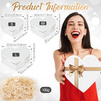 Glenmal 3 Pcs Heart Shaped Gift Boxes with Lids,White - Image 3