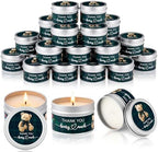 WILLBOND 24 Pcs Tartan Plaid Bear Baby Shower Candle Favor Fruit Scented by Willbond+Technology+Limited