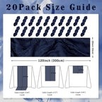 20 Pack Navy Blue Cheesecloth Table Runner 10FT Boho Fabric Rustic Cheese Cloth Table Runner for Wedding Bridal Shower Baby Shower Gauze Sheer Birthday Party Table Decorations 20 x 120 Inch Long - Image 2