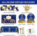 262PCS Royal Prince Baby Shower Decorations, Little Prince Party Supplies - Image 2