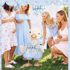 Novabright 2 Pcs Silly Goose Cutout Party Decoration 39.4'' 1st Birthday Silly Goose Cardboard Cut Out Sign 19.69'' Adhesive Bow Cutout Photo Prop Backdrop Standup for Birthday Baby Shower (Blue) - Image 5