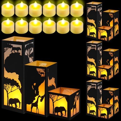 Rossesay 12 Pcs African Safari Lantern Table Centerpiece for Party Decor - Image 6