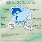 Baby Shower Guest Book Alternative Dolphin Drop Box Under the Sea Theme - Image 6