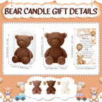 Threlaco 30 Sets Large Bear Candle Baby Shower Party Favor, Brown Series - Image 2