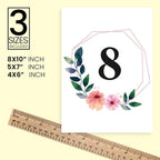 Blush Floral Design Table Number Cards Double Sided Party Table Numbers for Reception Baby Shower Anniversary Birthday Bridal Party 5x7 100 Pcs - Image 4