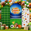 3Pcs Sports Themed Arch Backdrop Cover Multi-Sport Star Party Decorations by chiazllta