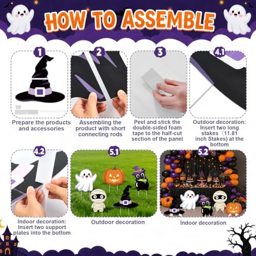 5 Pcs Halloween Baby Shower Decorations, Little Boo Photo Props - Image 5