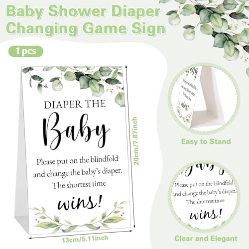 37 Pcs Baby Shower Diaper Changing Game Supplies, Cute - Image 3
