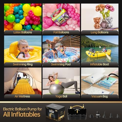 Bezente Brown Balloons Latex Party Balloons - 100 Pack 12 inch Round Helium Light Brown Balloons and Electric Balloon Pump Multiple - Image 7