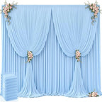 40ft x 12ft Baby Blue Backdrop Curtains Wrinkle Free Backdrop Curtain for Wedding Parties Blue Fabric Backdrops Drapes Back Drop Cloth Bridal Shower Stage Curtains Wedding Decorations for Reception by Tao-GePartyDecorations