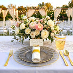Glowserve 350 PCS Scalloped Plastic Plates Dinnerware Set for 50 guests - Image 7