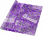 AOFUN Custom Name Wrapping Paper Unique Wrapping Paper Personalized Name Text Custom Gift Tissue Paper Valentine Gift Wrapping Paper 3 Rolls 58" x 23" - Image 5