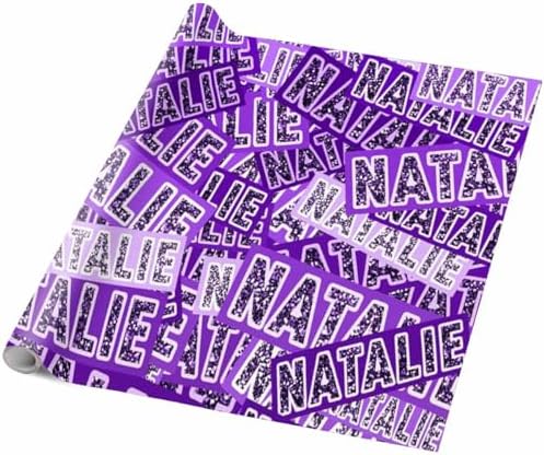 AOFUN Custom Name Wrapping Paper Unique Wrapping Paper Personalized Name Text Custom Gift Tissue Paper Valentine Gift Wrapping Paper 3 Rolls 58" x 23" - Image 5