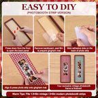 Lineshading 2 Pcs Wood Photo Strip Frames 12×4 Inch, Red Green Plaid - Image 4