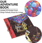 Scrapbook Photo Album, Our Adventure Scrap Book, 12 Inches by Inches Embossed Words Hard Cover Movie Up Travel Scrapbook for Anniversary, Wedding, Travelling, Baby Shower, etc (Scrapbook-Balloon) - Image 4