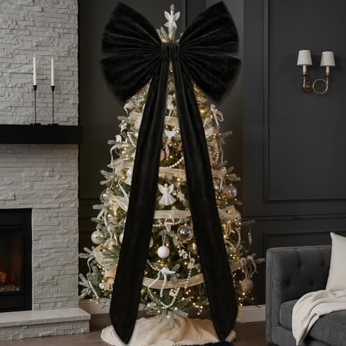 Suncalla 40 x 80 Inch Extra Large Black Velvet Bow for Backdrop, Xmas Tree by Unknown