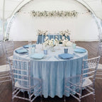 Qinyoung 388 Pcs Dusty Blue Plates and Napkins Party Supplies Tableware Include Disposable Scalloped Plate Paper Napkin Cup Plastic Cutlery for Baby Shower Party Wedding Birthday, 48 Sets - Image 6