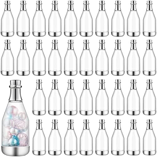 Cunhill 54 Pcs Mini Champagne Bottles Wedding Favors Bulk, Silver by Cunhill