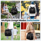 Tealari 4 in 1 Convertible Diaper Bag Backpack,Waterproof Baby Diaper Bag with Changing Pad,Converts into Baby Tote Bag,Diaper Backpack,Stroller Bag and Crossbody Diaper Bag - Image 3