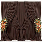 10x15ft Brown Backdrop Curtains for Parties Wedding Photo Wrinkle Free - Image 2