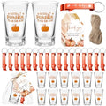 50 Sets Baby Shower Favors Shot Glasses Keychain Gifts, Pumpkin, Orange by Singhoow