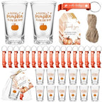 50 Sets Baby Shower Favors Shot Glasses Keychain Gifts, Pumpkin, Orange by Singhoow