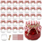3.4 oz Small Glass Jars with Lids 30PCS, Mini Yogurt Jars for Jam by ZHURUININ