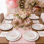 40 Guests Boho Girl Baby Shower Plates and Napkins, Clothesline Party Set - Image 7