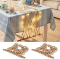 Moukeren 2 Pack 5ft Fishing Net Table Runner Lights Seashell Table Runner by Moukeren