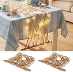 Moukeren 2 Pack 5ft Fishing Net Table Runner Lights Seashell Table Runner by Moukeren