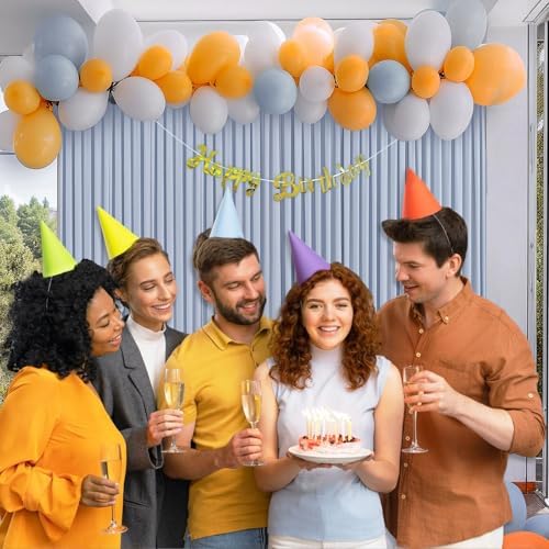 10 x 7 Feet Purple Gray Backdrop Curtain for Partie, Background Curtains for Photoshoot, Birthday, Wedding, Halloween, Thanksgiving, Christmas Day, New Year Party Decorations 5Ft x 7Ft, 2 Panels - Image 5