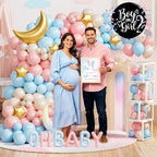 Costova Twinkle Twinkle Little Star Gender Reveal Decorations, Pink or Blue Gender Reveal Decorations with Backdrop, Balloons, Banner, Tablecloth, Boxes, Sash for Neutral Baby Shower Party - Image 6